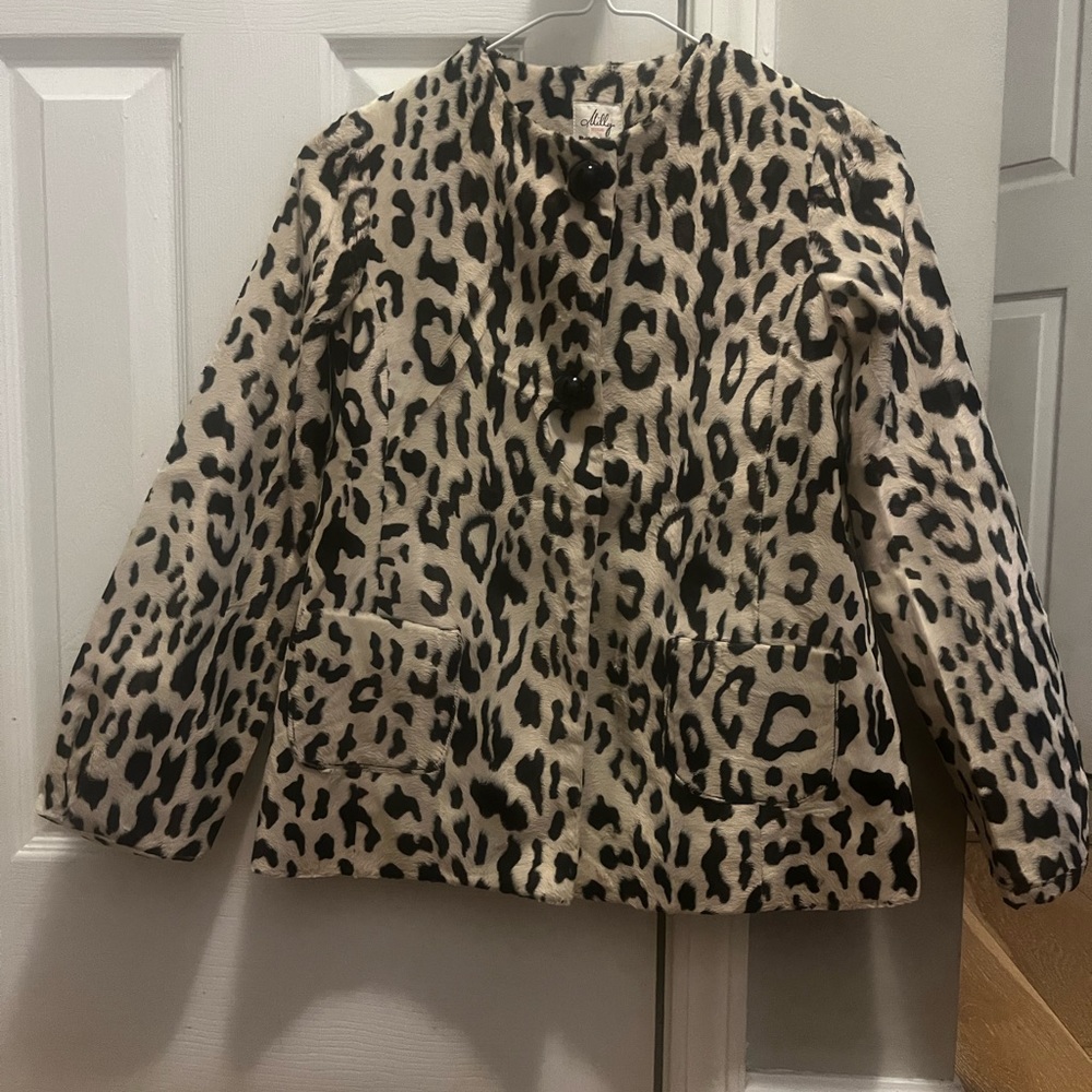 Milly Minis girls Faux Fur Leapord Jacket
